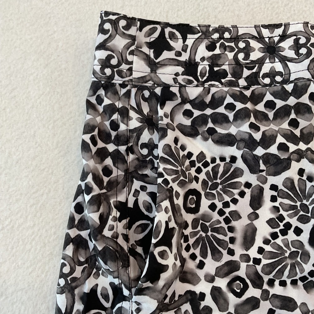 RipSkirt Hawaii Length 2 Wrap Skirt Mosaic Black White Large Swimsuit Coverup - Picture 5 of 9